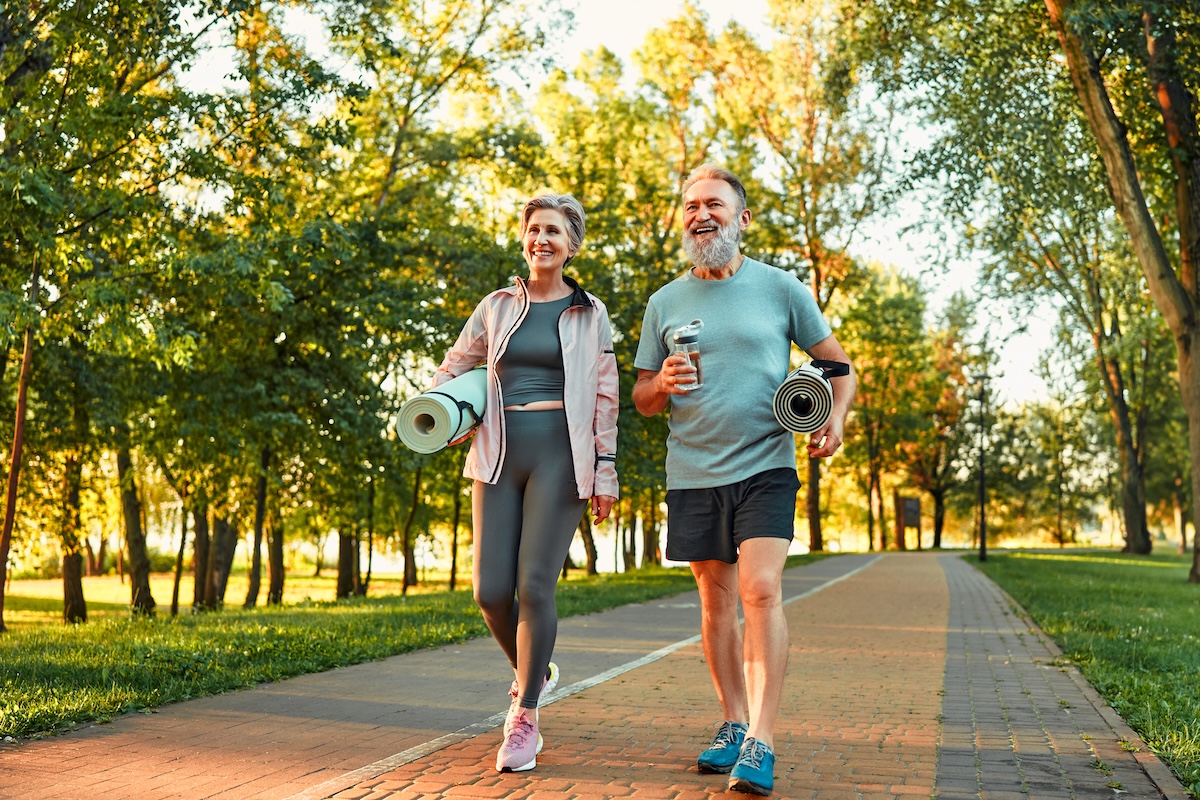 Adult living a strong, active life